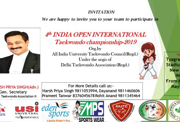 4th India open international Taekwondo championship-2019,4th India open international Taekwondo championship-2019